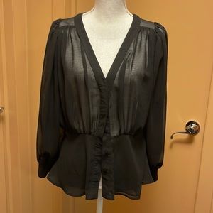 Zara peplum, black blouse size small